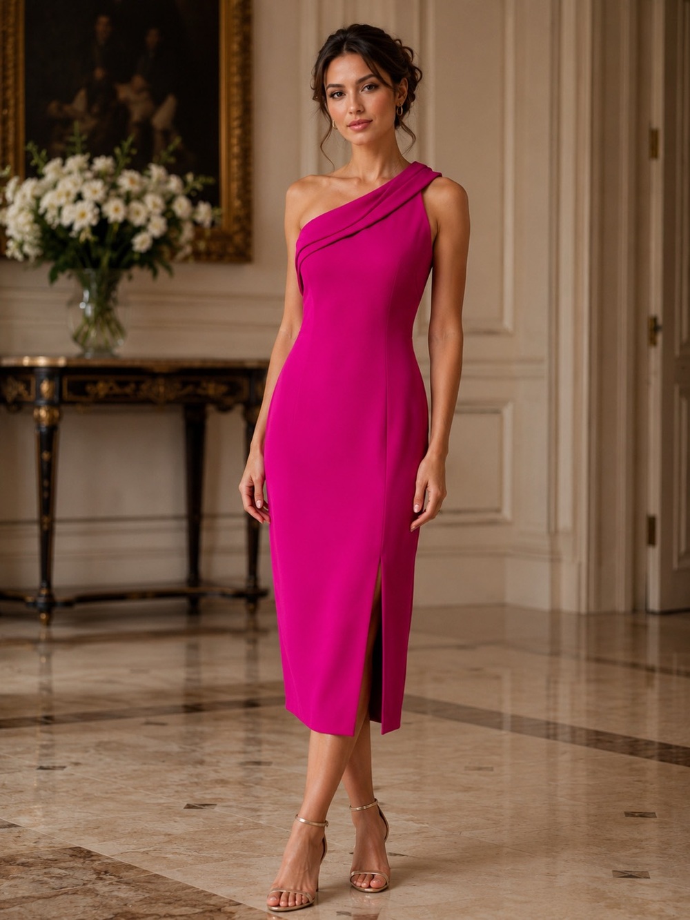 NWT Jay Godfrey Mckoy Fushia Sexy MIDI Dress Sz 8